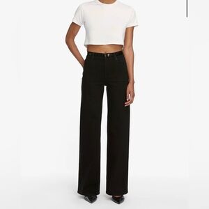 FRAME Le Slim Palazzo Black Women's Jeans